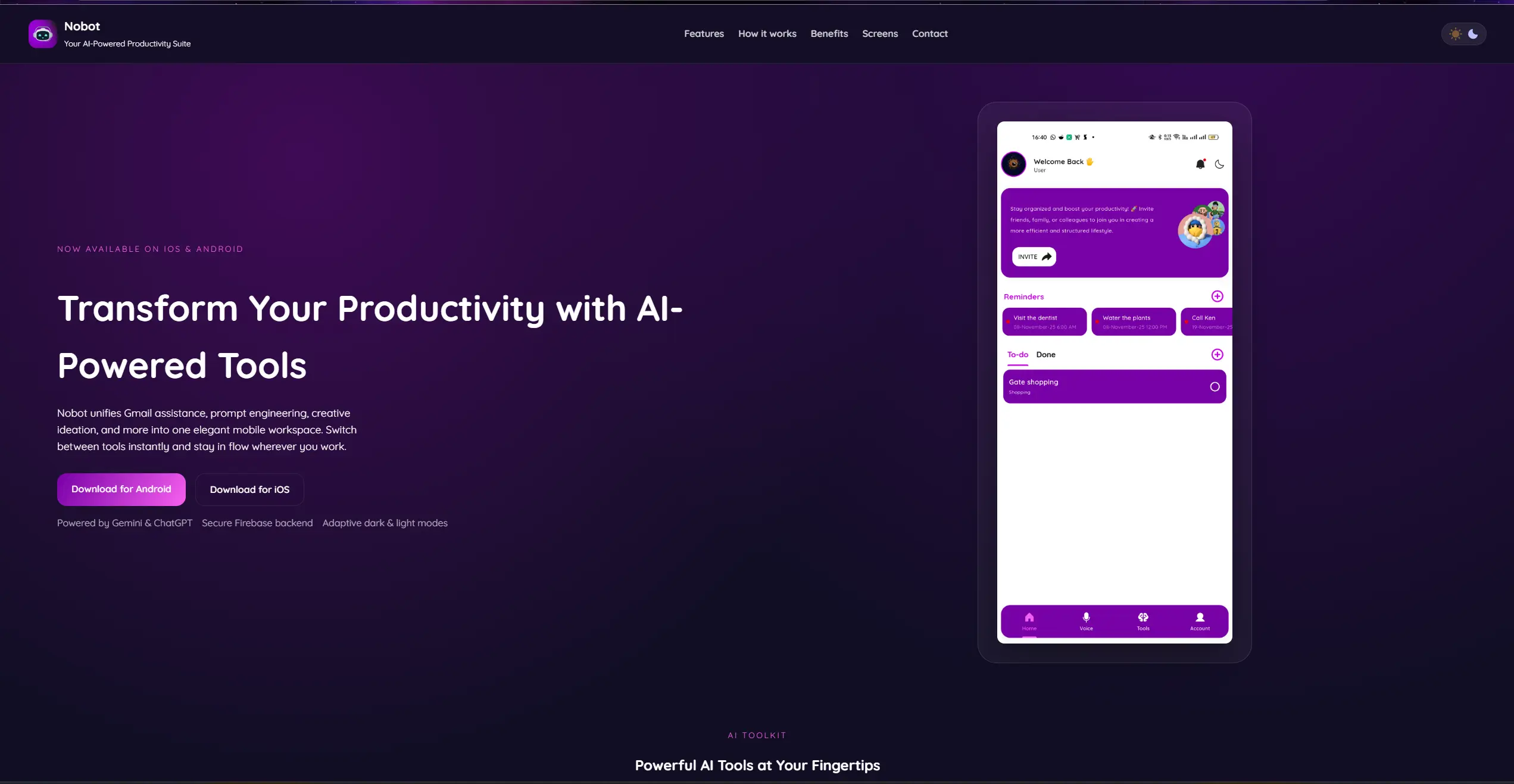 Nobot - AI Voice Assistant for Deep Productivity